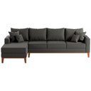 Ver imagem 4 de Sofá Beny com Chaise Esquerda, 1,40x2,60m, 4 Lugares, Linho, Base em Madeira.