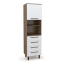 Ver imagem 1 de Paneleiro 1 Porta 4 Gavetas Evolution Plus  