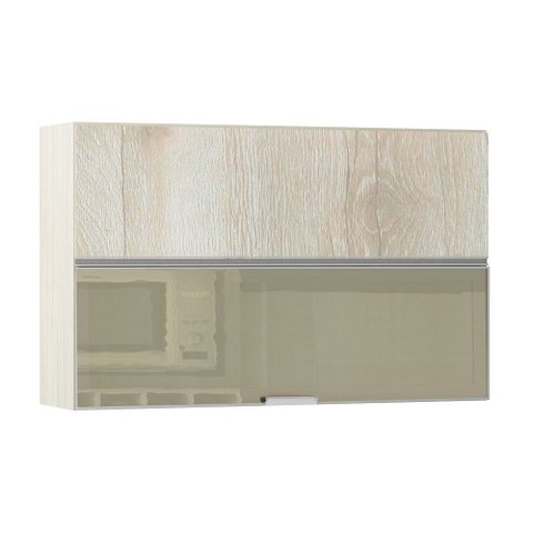 Armario Basculante Misto Luciane 120cm 1 Porta Fechada 1 Porta Alumínio com Vidro Reflecta Lis