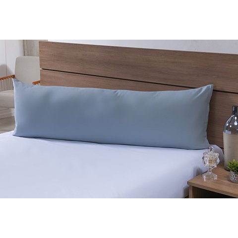 Fronha para Travesseiro de Corpo 1,40mx45cm 100% Algodão 200 Fios Cinza