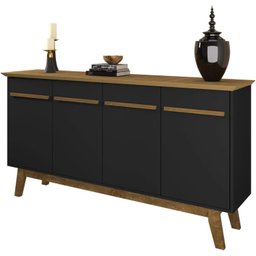 Aparador Buffet Opala:cinamomo/preto Fosco - 1