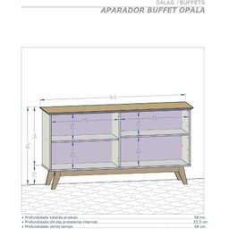 Aparador Buffet Opala:cinamomo/preto Fosco - 5