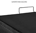 Ver imagem 6 de Cama Báu Box Base Casal Bipartido Sintético Marrom com Pistão a Gás. Rc