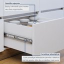 Ver mais imagens de Balcão 1 Porta 4 Gavetas com Rodapé 120cm 100% MDF Rainha Branco/Nature
