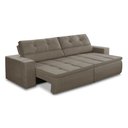 Ver imagem 4 de Sofá Retrátil e Reclinável 3 Lugares 1,90m com Molas Sabrina Suede Capuccino Madelina Decor