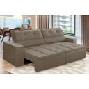 Ver imagem 1 de Sofá Retrátil e Reclinável 3 Lugares 1,90m com Molas Sabrina Suede Capuccino Madelina Decor