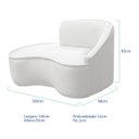 Ver imagem 5 de Kit Divã Recamier Orgânico Marrocos 160cm Lado Esquerdo e 1 Poltronas Amore Bouclé
