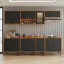 Ver imagem 2 de Cozinha Compacta para Cooktop 6 Peças 12 Portas 2 Gavetas Paris Sallêto Móveis