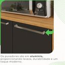 Ver imagem 6 de Cozinha Compacta para Cooktop 6 Peças 12 Portas 2 Gavetas Paris Sallêto Móveis
