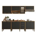 Ver imagem 1 de Cozinha Compacta para Cooktop 6 Peças 12 Portas 2 Gavetas Paris Sallêto Móveis