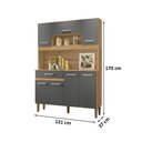 Ver imagem 4 de Cozinha Compacta Magazin 120cm Freijó Chumbo Nicioli