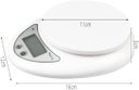 Ver imagem 4 de Balança Digital Cozinha 5kg com Recipiente Função Tara Precisão 1g para Receitas