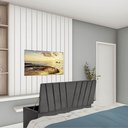 Ver imagem 1 de Calçadeira Baú Recamier Estofada Cama de Solteiro 90cm Bélgica Suede Cinza Escuro- Mabe Magazine