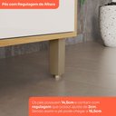 Ver imagem 7 de Cozinha Compacta Venaly 10 Portas 2 Gavetas com Vidro Cinamomo/Off White - Henn