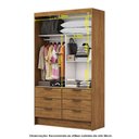 Ver imagem 7 de Guarda Roupa Casal Modulado Sevilha 5 Portas 8 Gavetas Premium com Cama Casal Carioca Móveis