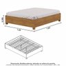Guarda Roupa Casal Modulado Sevilha 5 Portas 8 Gavetas Premium com Cama Casal Carioca Móveis - 5