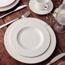 Ver imagem 3 de Aparelho de Jantar Tramontina Ingrid 20 Peças Porcelana Decorada Branco