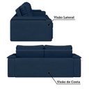 Ver imagem 4 de Sofá Retrátil e Reclinável 3 Lugares com Porta Copos 230cm Tobago Yescasa