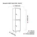 Ver imagem 2 de Armário Guarda Volume Locker Roupeiro 2 Portas Aço 50CMX193CM Laranja