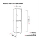 Ver imagem 2 de Armário Guarda Volume Locker Roupeiro 2 Portas Aço 50cmx193cm