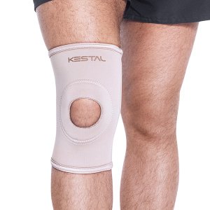 Joelheira com Orificio e Reforco Patelar Kestal KSN002 - BEGE - GG