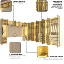 Ver imagem 2 de Guarda Roupa Modulado 08 Innova Reflecta 16 Portas Off White - Gelius