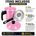 Ver imagem 4 de Cuscuzeira Individual Pequena com Cabo Panela:Rosa