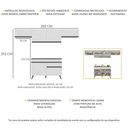 Ver imagem 4 de Armário de Cozinha Compacta 260cm Veneza Multimóveis V3697 Branco/Preto