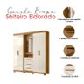 Guarda Roupa Solteiro Eldorado e Cômoda Georgia Freijó Off White - Moval - 3