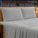 Ver imagem 2 de Jogo Cama Queen Romantic 300 Fios Bordado Inglês Super Macio:Cinza