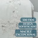Ver imagem 3 de Jogo Cama Queen Romantic 300 Fios Bordado Inglês Super Macio:Cinza