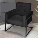 Ver imagem 2 de Poltrona Cadeira Decorativa resistente com Base de ferro para Escritório