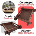 Ver imagem 2 de Bandeja de Madeira com Alças e Trançado Estilo Artesanal