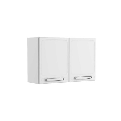 Armário Aéreo Alto de Aço 2 Portas Branco Evidence Bertolini