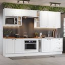 Ver imagem 1 de Cozinha Modulada 300cm com Espaço para Cooktop Forno de Embutir e Nicho de Micro-ondas Americana Hen