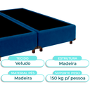 Ver imagem 5 de Cama Box Casal Blindado Nature Azul 138x188