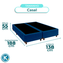 Ver imagem 3 de Cama Box Casal Blindado Nature Azul 138x188