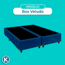 Ver imagem 2 de Cama Box Casal Blindado Nature Azul 138x188