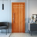 Ver imagem 3 de Porta de Madeira Frisada U.v 210cm X 80cm - R40t:mogno