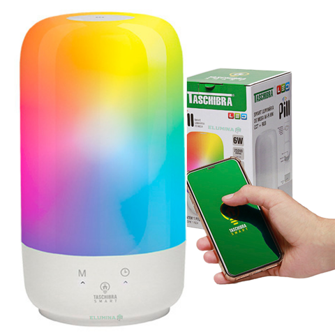 Abajur Rgb Pill Smart WI-FI Led 6W RGB Taschibra