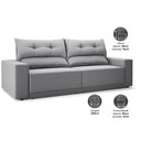 Ver imagem 2 de Sofá Lord 2,00m Retrátil e Reclinável Velosuede - Netsofas - Cinza