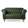 Sofá Chesterfield Duque 2 Lugares Couro Verde - 1
