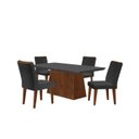 Ver imagem 2 de Conjunto Sala de Jantar Mesa Tampo em MDF 4 Cadeiras