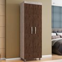 Ver imagem 2 de Kit 2 Armários Multiuso Rafaela 2 Portas Rústico/Chocolate - Nathy Móveis