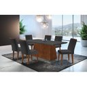 Ver imagem 1 de Conjunto Sala de Jantar Mesa Tampo em MDF 6 Cadeiras