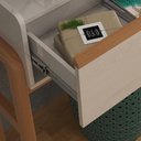 Ver imagem 2 de Aparador Elegance Lukaliam 2 Gavetas Madeira Maciça