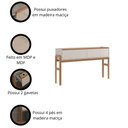 Ver imagem 3 de Aparador Elegance Lukaliam 2 Gavetas Madeira Maciça