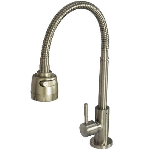 Torneira de Mesa Bica Móvel Steel Inox Tubo Gourmet para Pia 9507 - 771741 - STOC