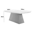 Ver imagem 3 de Conjunto Sala de Jantar Mesa Tampo em MDF 6 Cadeiras Marrom/Off White/Imbuia