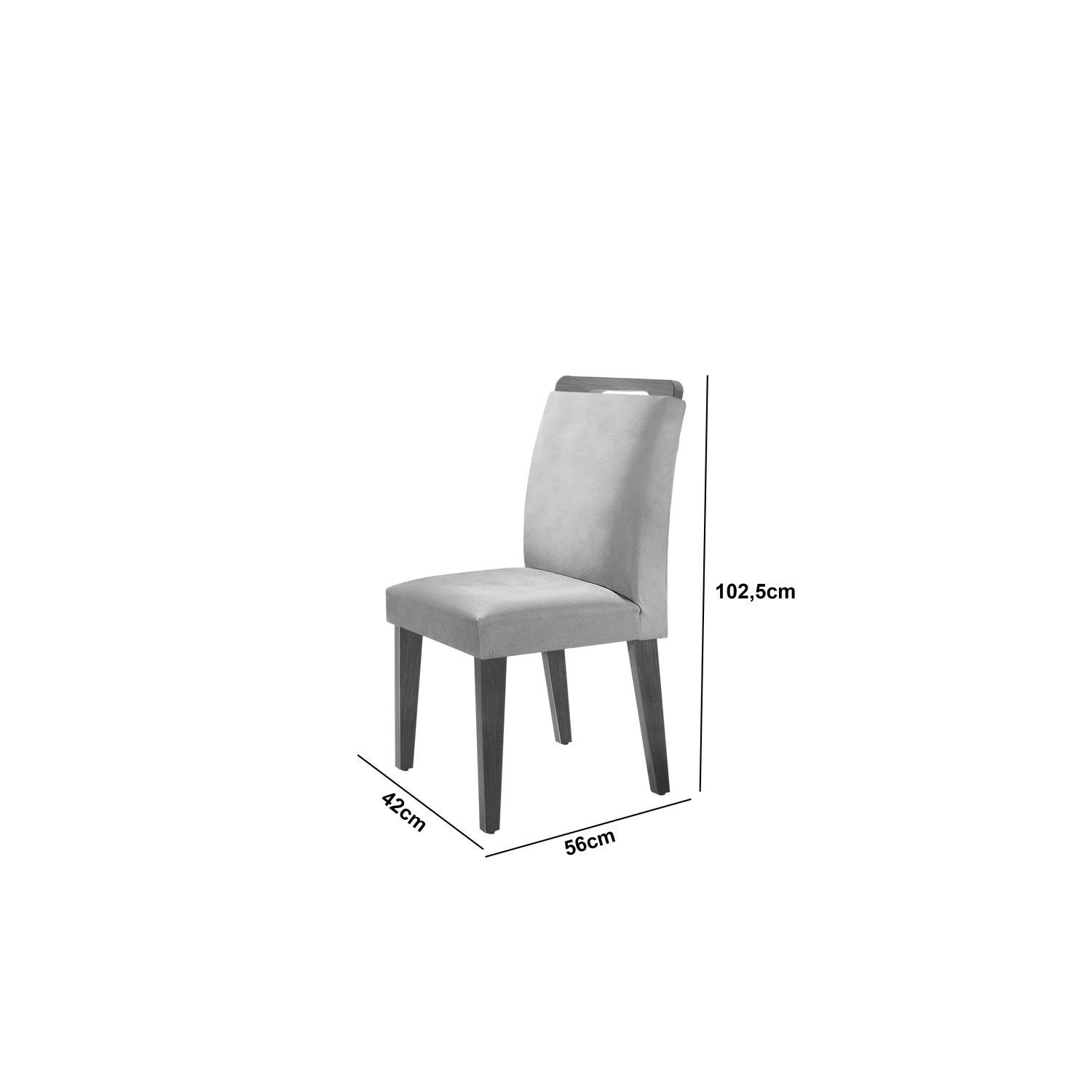 Conjunto Sala de Jantar Mesa Tampo em MDF 6 Cadeiras  - 4